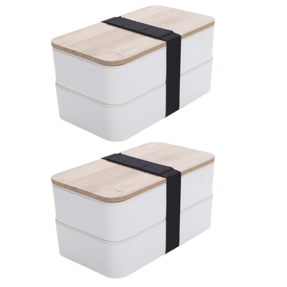 2 x Lunch Box-White