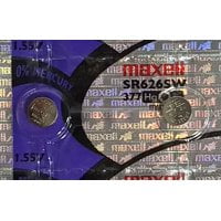 2 x MAXELL SR626SW 377 1.55v Silver Oxide Button Cell Watch Battery - Official Genuine Maxell