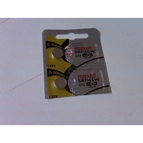 2 x MAXELL SR916SW 373 1.55v Silver Oxide Button Cell Watch Battery - Official Genuine Maxell