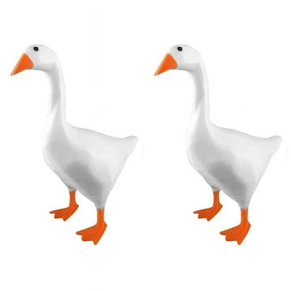 2 x Goose Key Holder-White