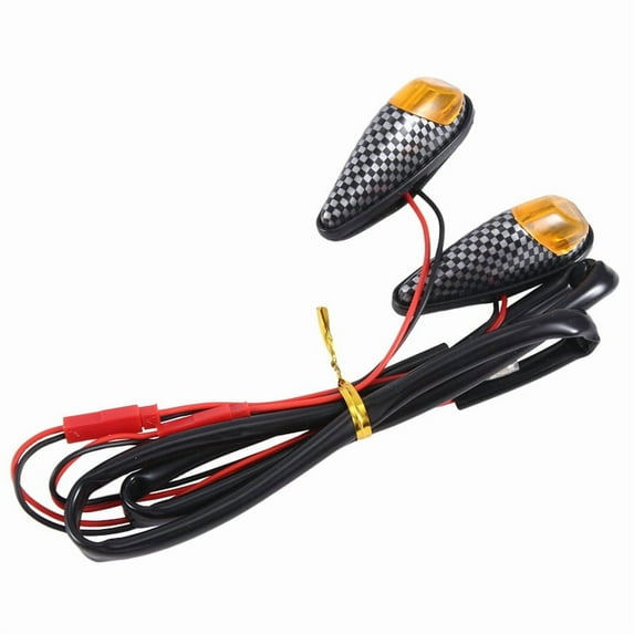 2 x Motorcycle Indicators High Power LED Mini Indicator Flashing Signal Light,2 x motorcycle indicators 2 x extension cable,Yellow