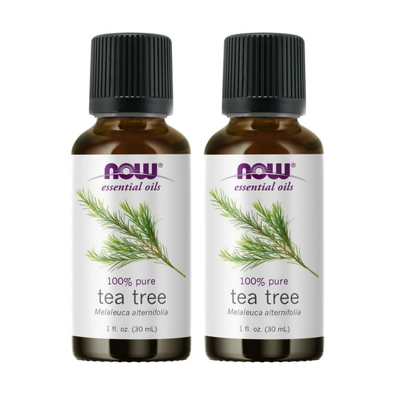 2 x NOW 100% Pure Tea Tree Essential Oil 1 oz 30mL