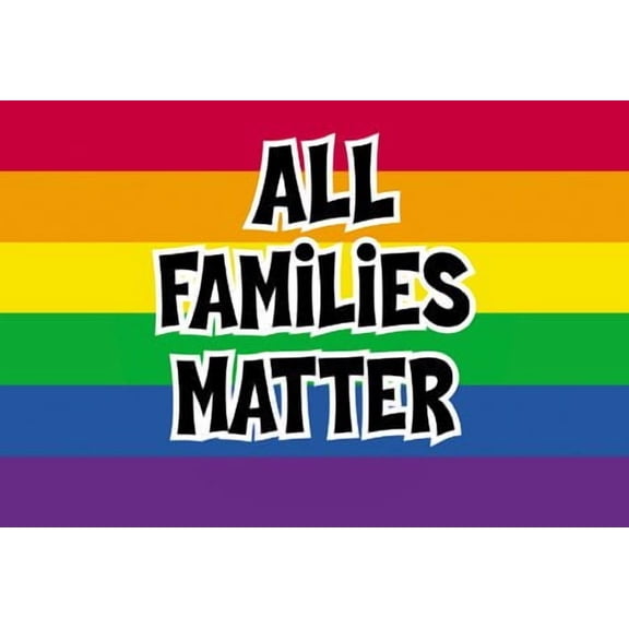 2 x NSI - All Families Matter Gay or Straight! Pride Postcards - 6'' x 4'' Inches
