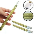 thumbnail image 1 of 2 x Oil Glass Cutter Metal Handle Diamond Straight Head Cutting Tool New Black, 1 of 6