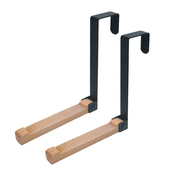 2 Pack over Door Drying Rack, Foldable over Door Hanger for Living Room, Bedroom, Bathroom - Portable & Versatile Black