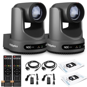2 x PTZOptics Move 4K SDI/HDMI/USB/IP PTZ Camera with 12x Optical Zoom (Gray) (PT12X-4K-GY-G3)