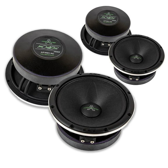 2 x Pair 6.5" 1200W 4-Ohm Deaf Bonce Apocalypse Midrange Speakers Black M60SQL