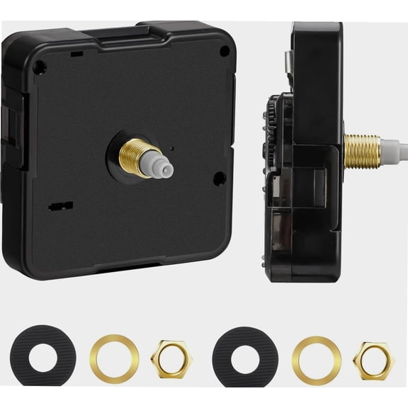 2 x Quartz Wall Clock Replacement 12888 Movement Silent Black Quartz Clock Mechanism Silent Operated Clock Movement For Home Restaurant Office Hotel Classroom