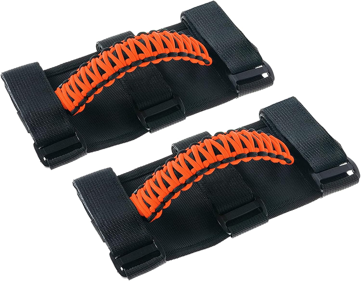 2 x Roll Bar Grab Handles Grip Handle for Jeep Wrangler CJ YJ TJ JK JL & Gladiator JT 1955-2023, Interior Accessories, Neon Orange