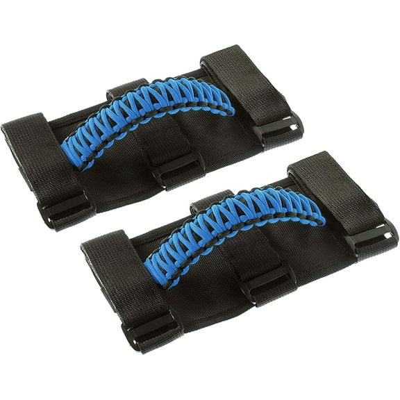 2 x Roll Bar Grab Handles Grip Handle for Jeep Wrangler CJ YJ TJ JK JL & Gladiator JT 1987-2023, Interior Accessories, Blue