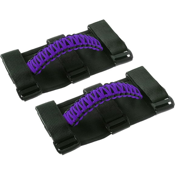 2 x Roll Bar Grab Handles Grip Handle for Jeep Wrangler CJ YJ TJ JK JL & Gladiator JT 1987-2023, Interior Accessories, Purple