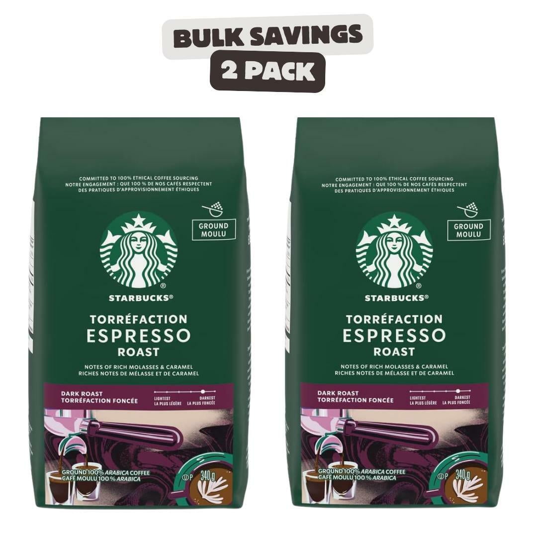 2 x STARBUCKS Espresso Roast Dark Roast Ground Coffee 340g Bag