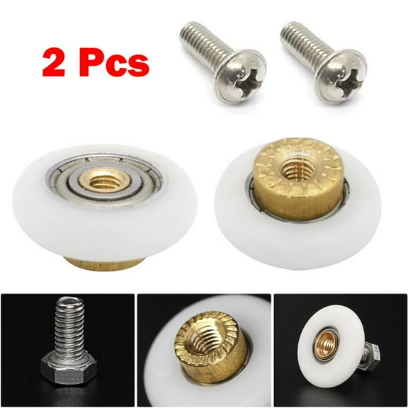 2 x Shower Door Rollers/Runners/Wheels 19mm, 23mm, 25mm, 27mm Wheel Diameters