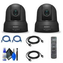 2 x Sony SRG-X400 1080p PTZ Camera with HDMI, IP & 3G-SDI Output (Black) (SRG-X400) + 2 x Ethernet Cable + Cleaning Kit + 2 x HDMI Cable - Bundle