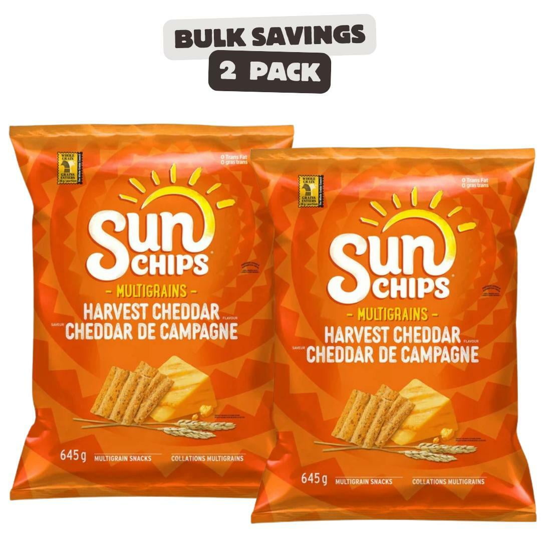 2 x Sun Chips Harvest Cheddar Multigrain Snacks - Walmart.com