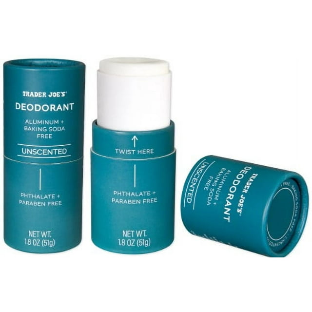 2 x Trader Joe's Deodorant 1.8 oz (51g)