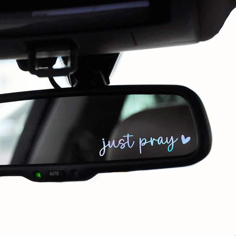 Funny Tiny Palm Trees Car Decal - Black Vinyl Sticker For Rearview Mirror, Window, Bumper