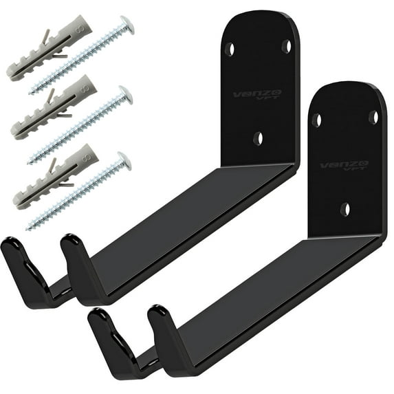 2 x Venzo Bike Bicycle Cycling Pedal Wall Mount Storage Hanger Stand