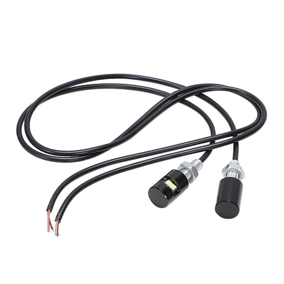 2 x White LED Motorcycle & Car License Plate Bolt Light
