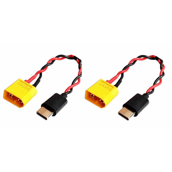 2 x XT60 To Type-C input Cable-As Shown