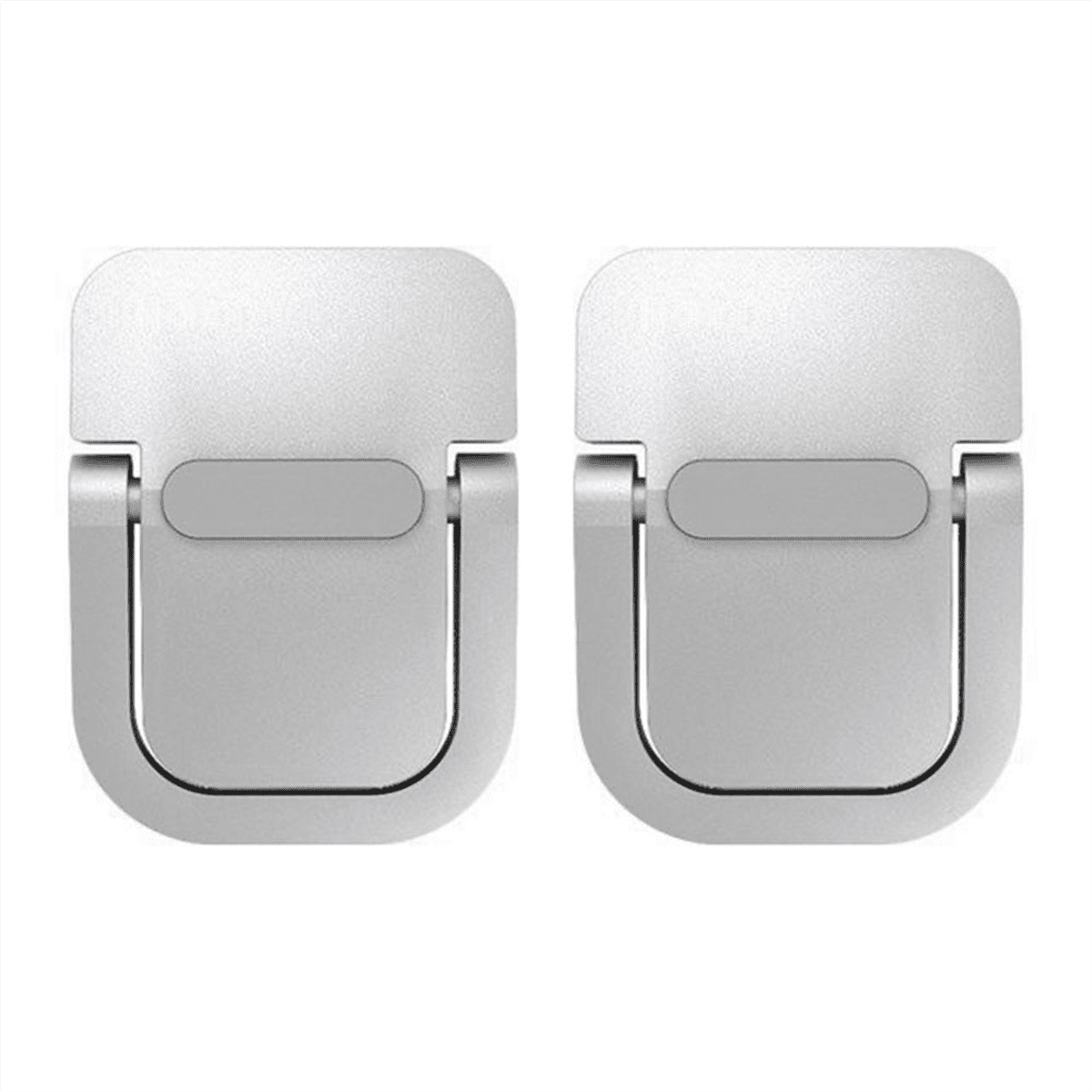 Two Bracket Sticker 2 x brackets 2 x spare stickers-Silver - Walmart.com