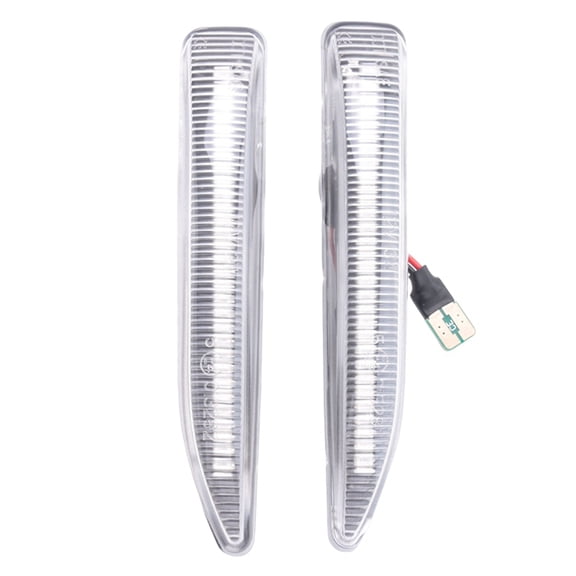 2 x side lights (left+right)-black & transparent