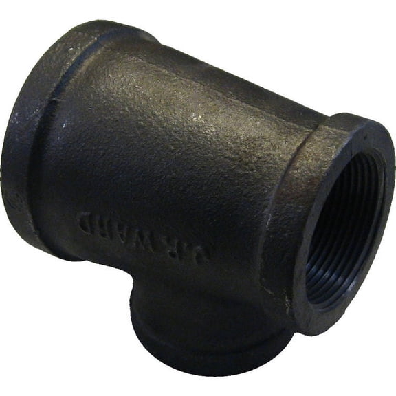 2"x1-1/2"x1-1/4" Black Iron Tee