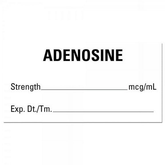 2"x1" ADENOSINE Medical Healthcare Labels