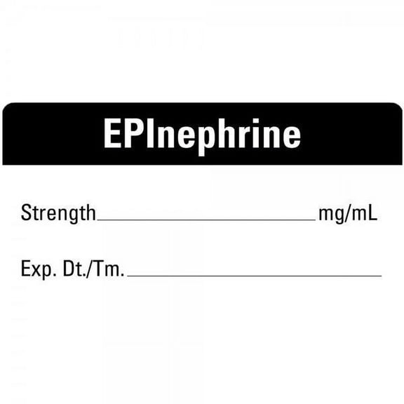 2"x1" EPInephrine Medical Healthcare Labels