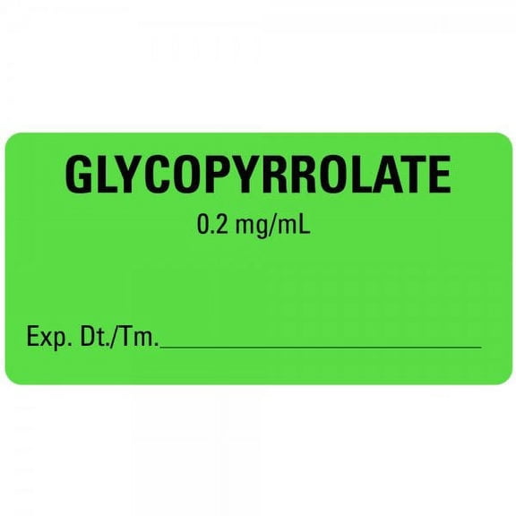 2"x1" GLYCOPYRROLATE Medical Healthcare Labels