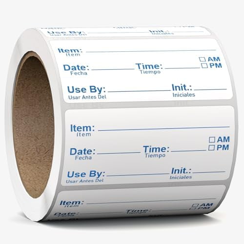 2"x1" Instantly Dissolvable Food Labels Roll 200 Pcs, Fast Dissolve in 30 Sec, Zero Residue, GYA Removable Freezer Labels for Food Storage Containers, Perfect for Jar Bottles Glass Metal Plastic