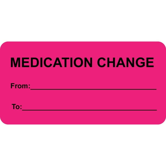 2"x1" Medication Change Labels