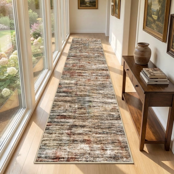 2'x10' Abstract Kitchen Runner Rug,Non-Slip Entryway Runner Laundry Rug,Soft Indoor Machine Washable Hallway Runner Rugs Throw Carpet for Living Room Bedroom Dining Room Hallway Kitchen