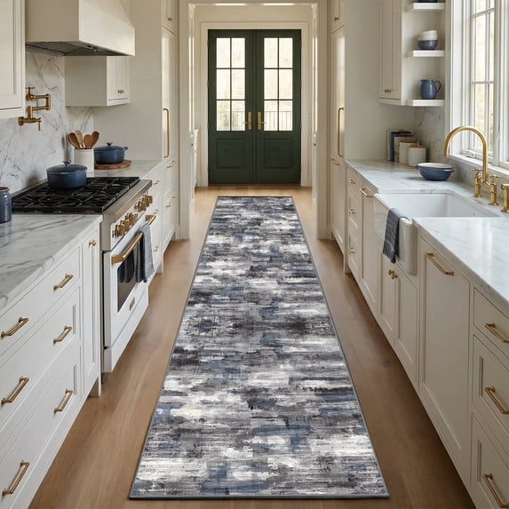 2'x10' Kitchen Runner Rug,Non-Slip Entryway Runner Laundry Rug,Boho Indoor Machine Washable Hallway Runner Rugs Throw Carpet for Living Room Bedroom Dining Room Hallway Kitchen