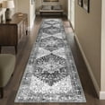 thumbnail image 1 of 2'x10' Runner Rugs, Yamaziot Vintage Washable Hallway Rug Runner with Rubber Backing, Non-Slip Distressed Carpet Floor Mat for Bedroom, Kitchen, Laundry, Entrance, 1 of 7