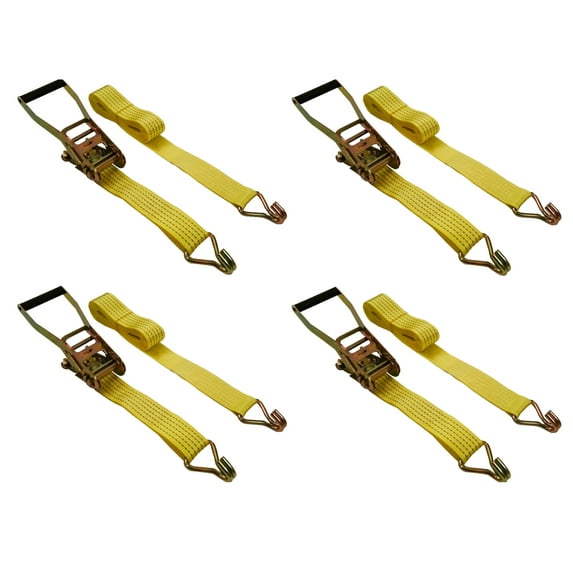 2"x15' Ratchet Straps 5000 Lbs 4 Pack