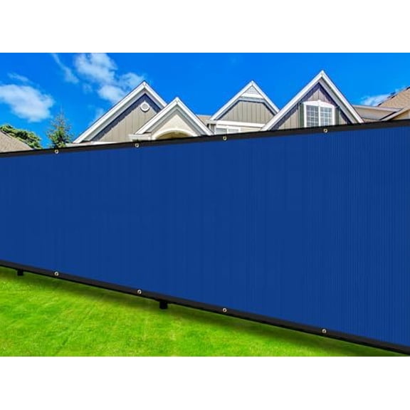 2'x18' Privacy Fence Screen Cover Mesh Blocker with Brass Grommets 180GSM Heavy Duty Fencing for Outdoor Back Yard and Deck Backyard Garden Blocking Neighbor Blue$$Garden &