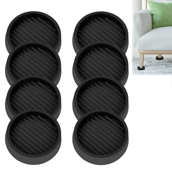2"x2", Round Rubber Caster Cups, Non Slip Furniture Pads, Anti-Slip Gripper, Anti Skid Furniture Feet, Anti Slide Floor Protector