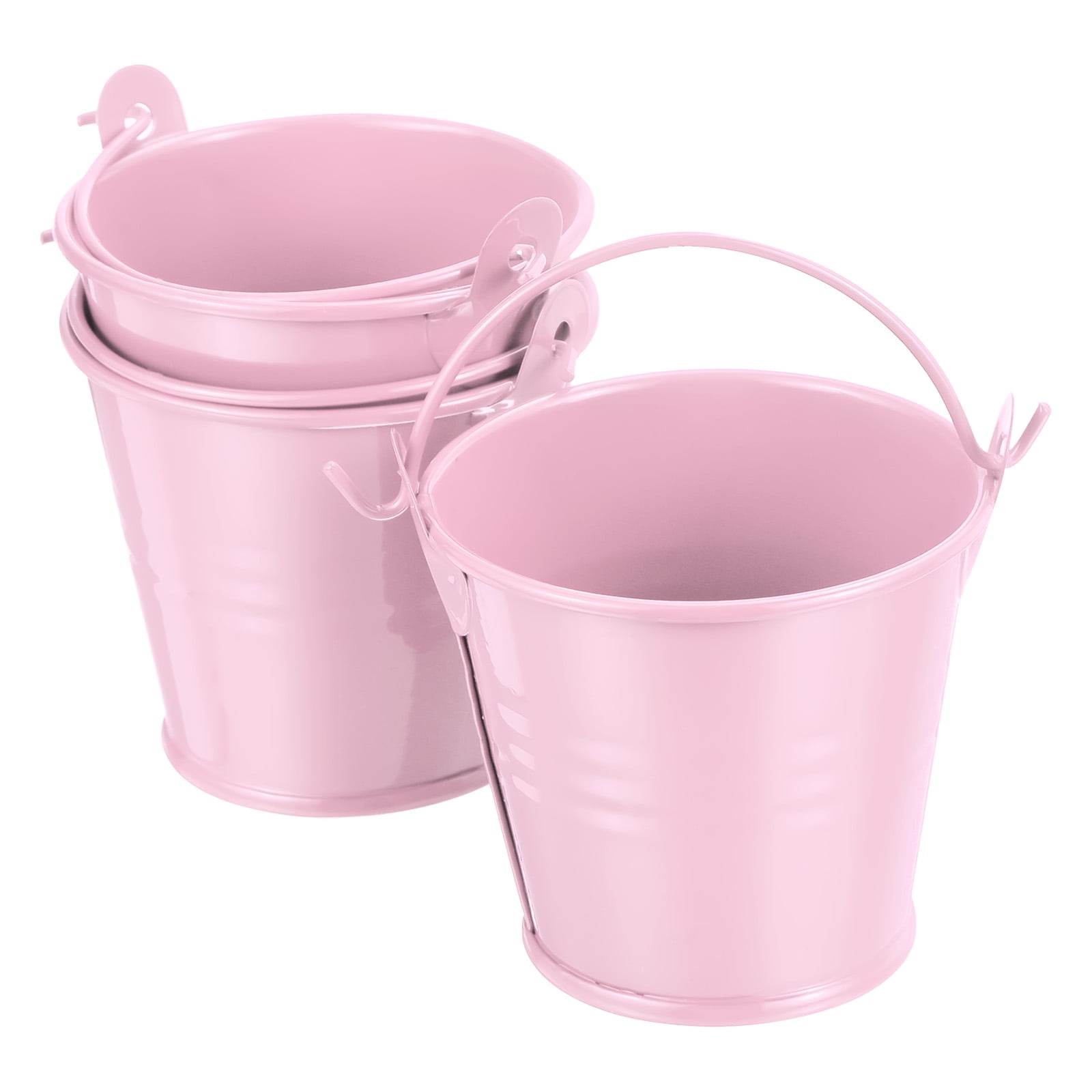 2"x2" Small Metal Bucket Colorful Buckets Cute Candy Tiny Decorative Pails with Handles Pink 3