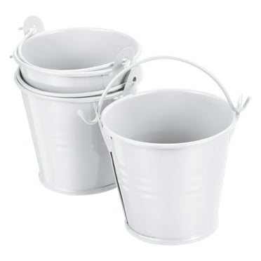BPA-Free 5-Gallon Plastic Bucket, White with Collapsible Handle ...
