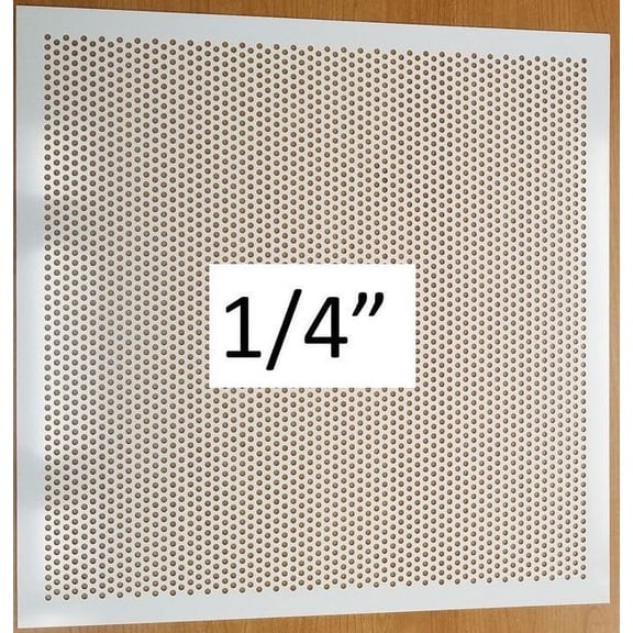 2'x2' White Plastic Perforated Tile with 1/4" holes-3 Pack