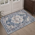 thumbnail image 1 of FEELHOME 2'x3' Area Rug Machine Washable Soft Vintage Distressed Non Slip Carpet for Living Room Bedroom Dining Room Blue, 1 of 6