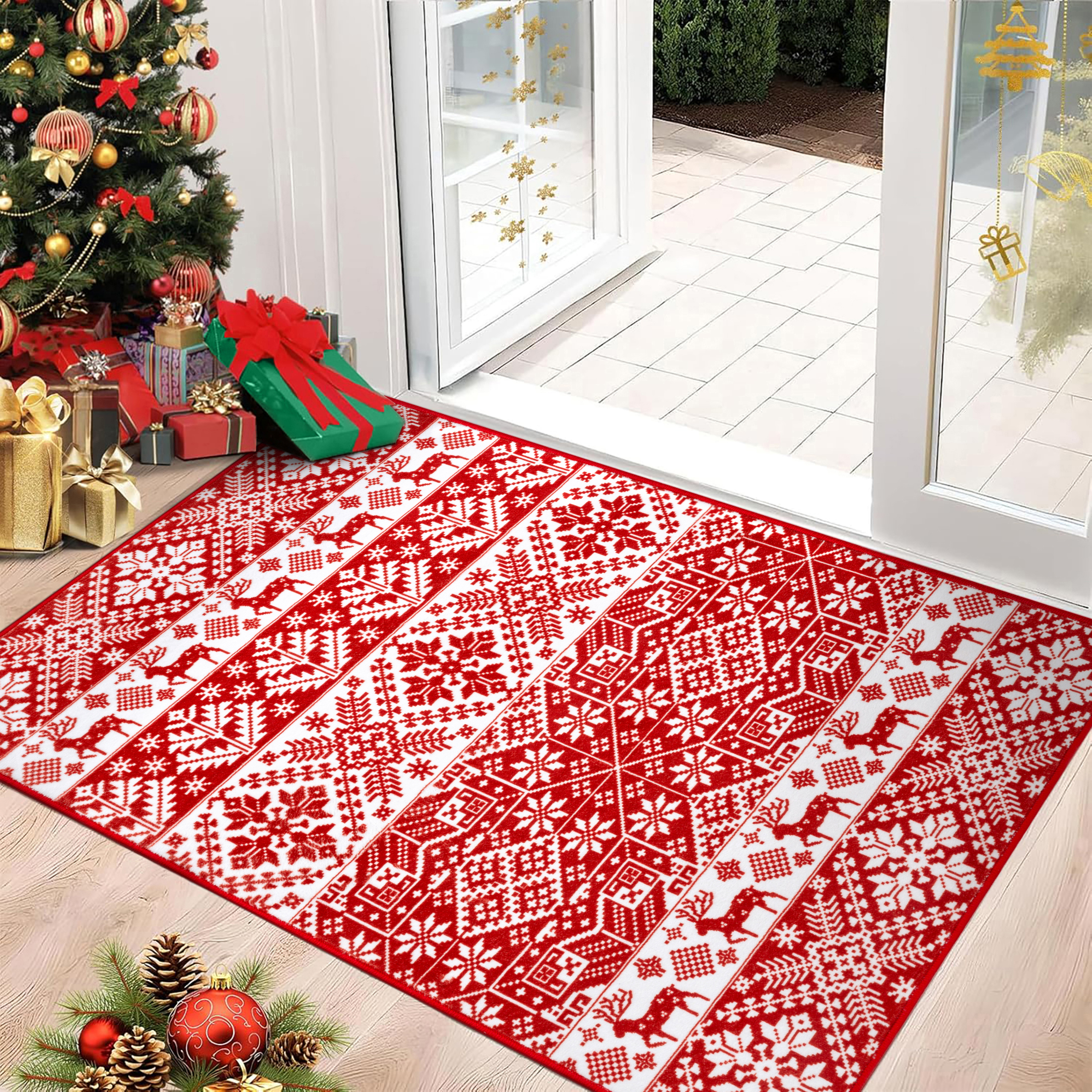 2'x3' Christmas Area Rugs Indoor Doormat Kitchen Bathroom Living Room