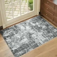 thumbnail image 1 of 2'x3' Entry Rugs, Washable Neutral Abstract Gray Indoor Rug, Soft Low Pile & Stain Resistant Carpet for Entryway Kitchen Front Door Kids Room, 1 of 10
