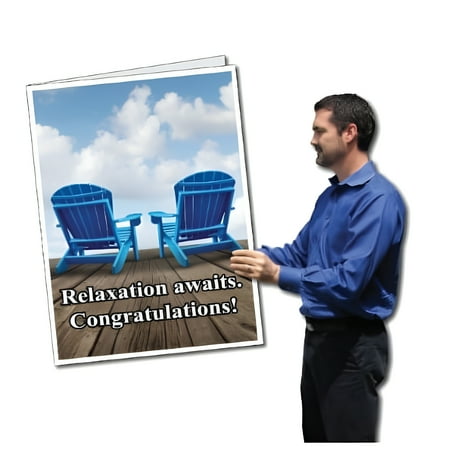2'x3' Giant Retirement Party Card with Envelope - Relaxation Awaits