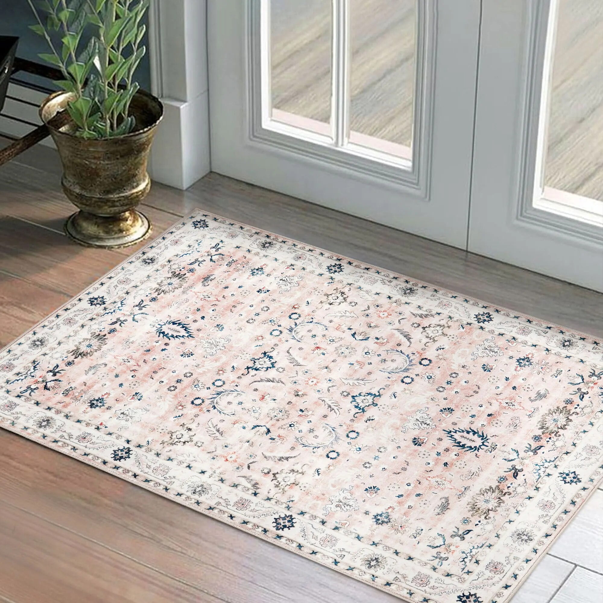 2'x3' Pink Small Area Rugs indoor Doormats Entrance Entryway Machine