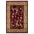 thumbnail image 1 of 2'x3' Red Beige Machine Woven Floral Traditional Indoor Accent Rug, 1 of 5