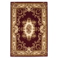 thumbnail image 1 of 2'x3' Red Ivory Machine Woven Hand Carved Floral Medallion Indoor Accent Rug, 1 of 3