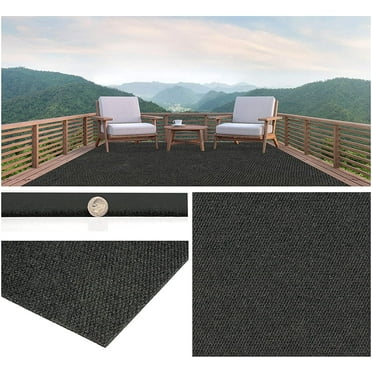 2'x3' Soft Indoor/Outdoor Hobnail Style Area Rugs. Lightweight and Flexible for Easy Cleaning and Transport (Color: Black Ice)