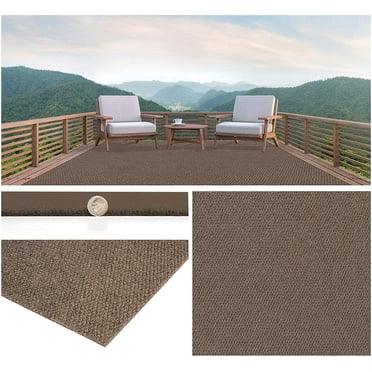 2'x3' Soft Indoor/Outdoor Hobnail Style Area Rugs. Lightweight and Flexible for Easy Cleaning and Transport (Color: Espresso)